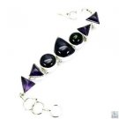 Riyo Amethyst Baby Jewellery Cuff Bracelet Silver L 7.5in Sbraame-2006