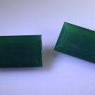 Green onyx loose Stone 1 Pieces 12 x 22 mm Emerald cut Green faceted Gemstone