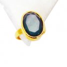 Riyo Green Onyx Gold Plated Set Cameo Ring Sz 6 Gprgon6-30017
