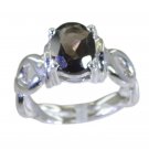Riyo Brown 925 sterling silver Smoky Quartz  Ring sexy genuine gemstone jeweller
