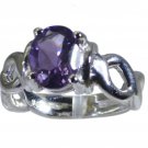 Riyo Purple 925 sterling silver Amethyst Ring hot pictures handmade jewelry SRAM