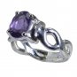 Riyo Purple 925 sterling silver Amethyst Ring hot pictures handmade jewelry SRAM