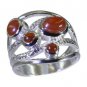 Riyo Red 925 sterling silver Red Oynx Ring chocolate-box gemstone jewelry sale S