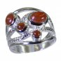 Riyo Red 925 sterling silver Red Oynx Ring chocolate-box gemstone jewelry sale S