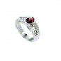 Riyo Garnet Liquid Silver Jewelry Class Ring Sz 6 Srgar6-26241