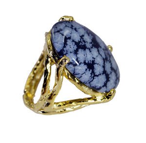 Riyo Jasper Gold Plated Jewelry Engagement Ring Sz 6 Gprjas6-40015