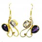 Riyogems Amethyst Crystal Buy Plated Vintage Earring L 1.5in Gpemul-52026