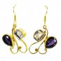 Riyogems Amethyst Crystal Buy Plated Vintage Earring L 1.5in Gpemul-52026