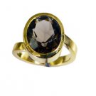 Smoky Quartz Wholesale Gold Plate Classic Day Rings