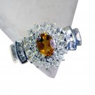 Riyo Citrine Silver Jewellery Gifts Silver Sister Ring Sz 8 Srcit8-14051