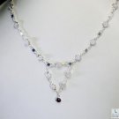Riyo Rainbow  Body Jewelry Silver Daisy Necklace L 16in Snrmo-64011