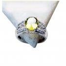 Riyo Lemon Quartz Silver Chunky Jewellery Thumb Ring Sz 5.5 Srlqu5.5-46001