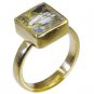 Riyo Multi Gold Plated Rutile Quartz CZ Ring divine handmade jewelry wholesale G