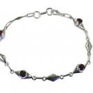 Riyo Red 925 sterling silver Garnet Bracelet fascinating handmade jewelry sale S