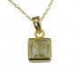 Riyo Multi Gold Plated Rutile Quartz CZ Pendant sightly artisan gemstone jewelry