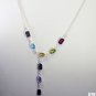 Riyo Gemstone Friendship Jewellery Simple Silver Necklace L 16in Snmul-52012
