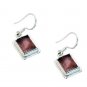 Riyo Rose Quartz Inspirational Silver Jewelry Anniversery Earring L 1in Seroq-68