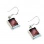 Riyo Rose Quartz Inspirational Silver Jewelry Anniversery Earring L 1in Seroq-68