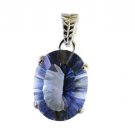 Riyo Blue Mystic Quartz Silver Jewelry Supply Personalized Silver Pendant L 1in