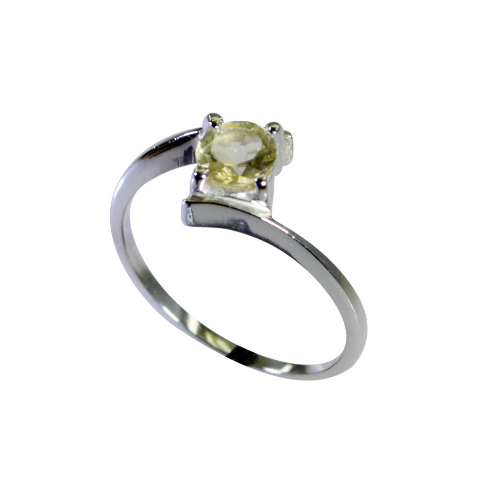 Riyo Lemon Quartz Silver Designer Jewelry  Ring Sz 7 Srlqu7-46024