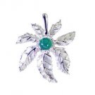 Riyo Green Onyx Silver Gemstone Jewelry Bridge Pendant L 1in Spgon-30003