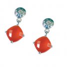 Riyo Red Onyx Indian Jewelry Silver Rajasthan Gemstone L 1in Seron-66004
