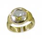 Riyo Multi Gold Plated Rutile Quartz CZ Ring magnetic handmade vintage jewellery