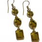 Riyo Yellow Gold Plated Citrine CZ Earring arresting handmade jewellery for sale