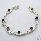 Riyo Garnet Baby Jewellery Ladies Silver Bracelet L 7.5in Sbragar-26003