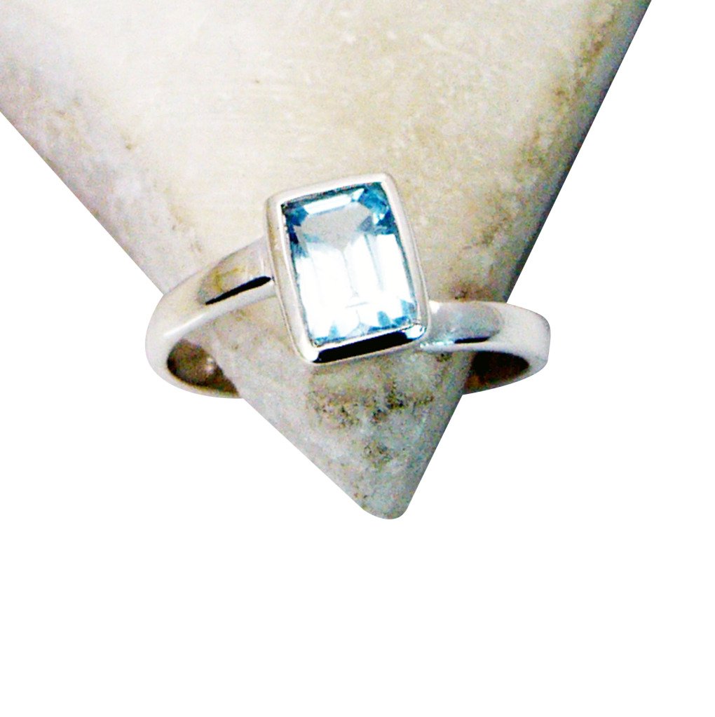 Riyo Blue Topaz Kids Silver Jewellery Beautiful Ring Sz 6 Srbto6-10043