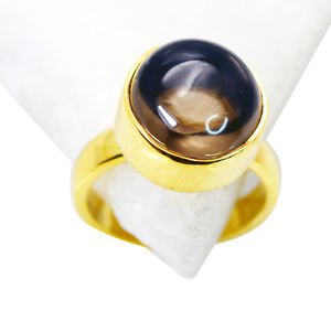 Riyo Smoky Quartz  Gold Plated Claddagh Ring Sz 6 Gprsqu6-76016