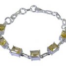 Riyo Yellow 925 sterling silver Citrine Bracelet captivating handmade jewelry de