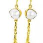 Riyogems Pearl Indi Sapphire Gold Plated Set Victorian Earrings L 1.5in Gpemul-5