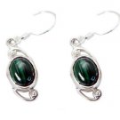 Riyo Malachite 925 Silver Silver Stud Earring L 1in Semal-48010