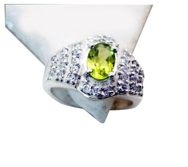 Riyo Peridot Silver Jewelry Discount Gemstone Sz 6 Srper6-58023