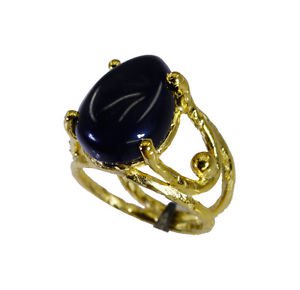 Riyo Black Onyx Rhodium Plate Classic Day Rings Sz 6 Gprbon6-6073