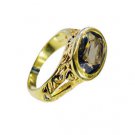 Smoky Quartz 18 Kt Gold Platings Mothers Ring