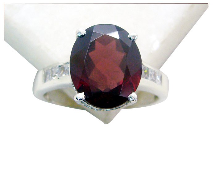 Riyo Garnet Ethnic Silver Jewelry Heavy Silver Ring Sz 8 Srgar8-26175