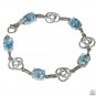 Riyo Blue Topaz Famous Designers Bracelet Charms Silver L 7.5in Sbrabtz-10027