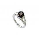Riyo Smoky Quartz Silver Works Jewelry Couple Ring Silver Sz 6.5 Srsqu6.5-76029