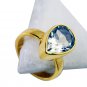 Green Amethyst Gold Plated Fashion Guard Ring