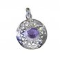 Riyo Amethyst Silver Jewelry Handmade Door Knocker Pendant L 1.5in Spame-2097