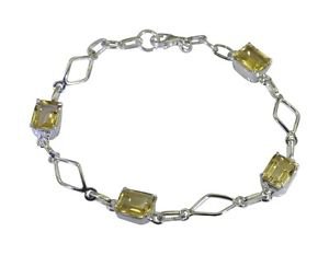 Riyo Yellow 925 sterling silver Citrine Bracelet delightful handmade jewelry fro