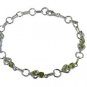 Riyo Green 925 sterling silver Peridot Bracelet taking handmade unique jewellery