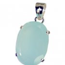 Riyo Aqua Chalcedony Silver Jewelry Wholesaler Fits Pendant L 1.5in Spach-4006