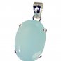 Riyo Aqua Chalcedony Silver Jewelry Wholesaler Fits Pendant L 1.5in Spach-4006
