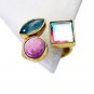 Riyo Prehnite Fine Gold Plated Bridal Rings Sz 8 Gprmul8-53015