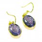 Riyogems Dichroic Glass Gold Plated Fashion Ear Thread L 1.2in Gpedgl-22004