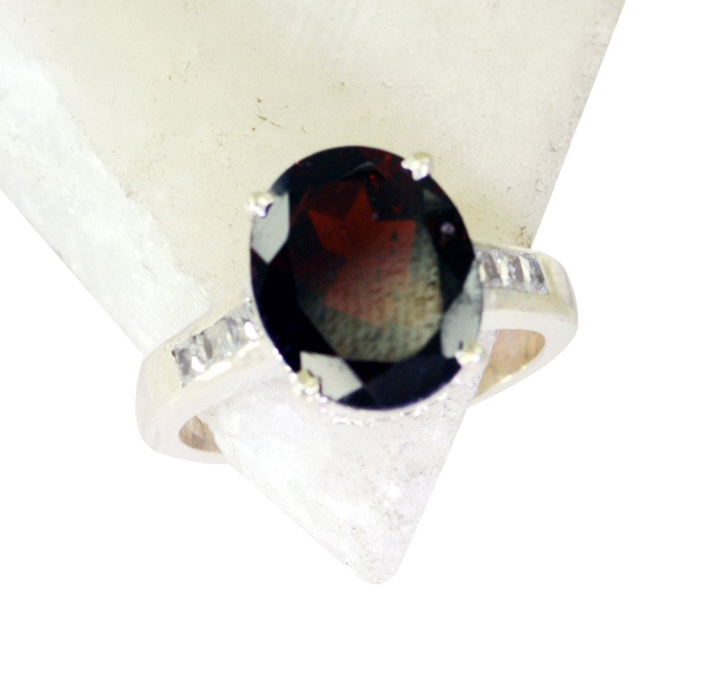 Riyo Garnet Daisy Silver Jewellery Antique Silver Ring Sz 7 Srgar7-26160