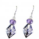 Riyo Amethyst Ladies Silver Jewellery Earring Silver L 2in Seame-2098